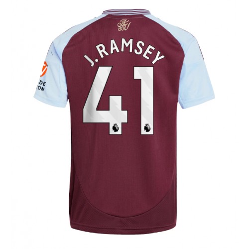 Fotballdrakt Herre Aston Villa Jacob Ramsey #41 Hjemmedrakt 2024-25 Kortermet